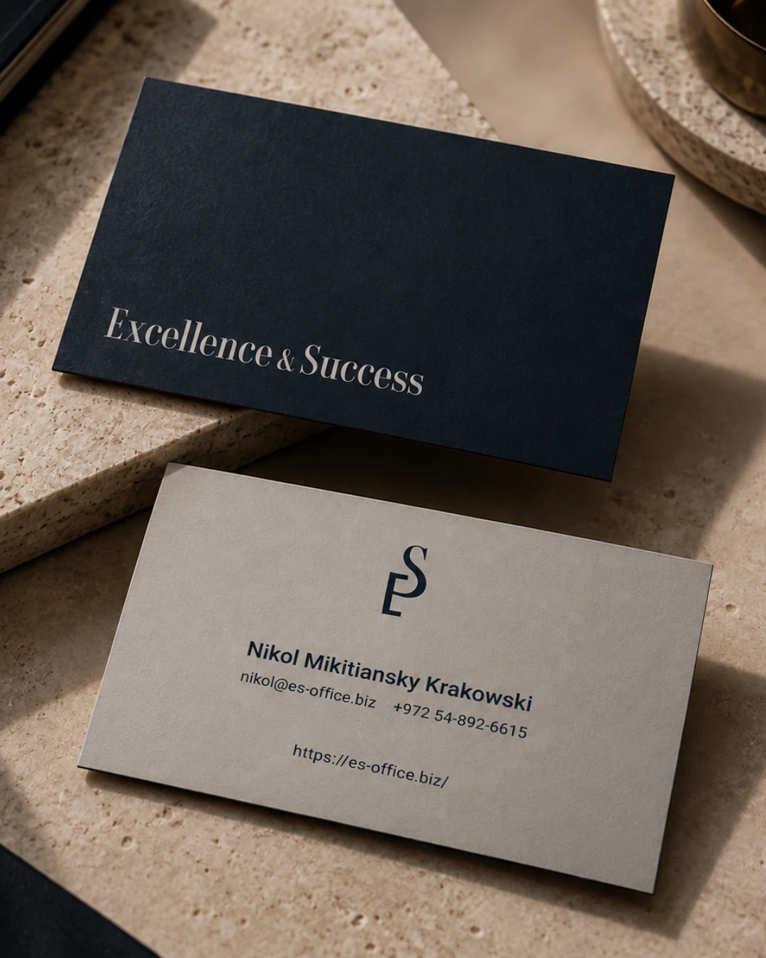 כרטיסי ביקור של Excellence & Success